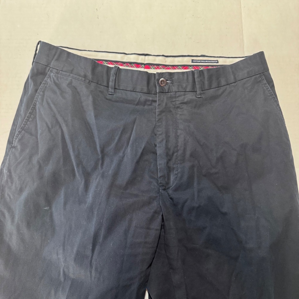 Polo Golf Ralph Lauren Mens Navy Blue Cotton Twill Stretch Pants 36x34 Straight - Picture 2 of 15